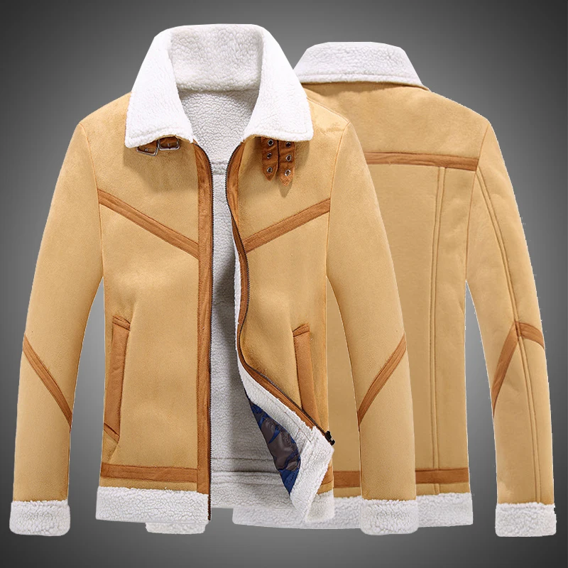 Мужская теплая мотоциклетная куртка с флисовой подкладкой зимняя модная кожаная