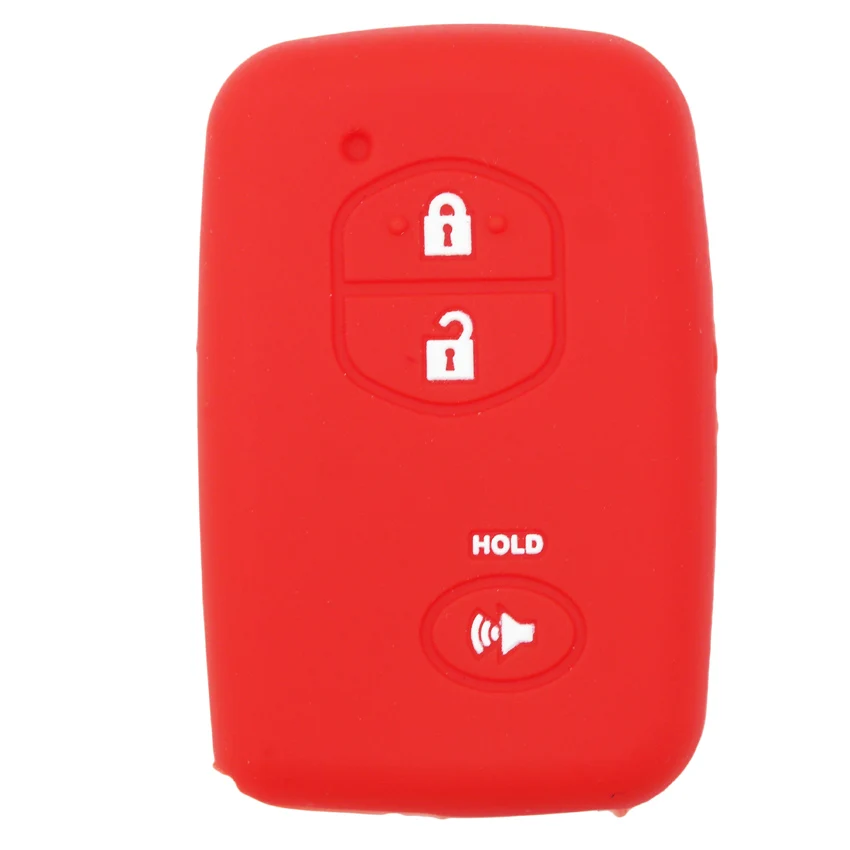 

MICOCHE Soft and Washable 4 Button Silicone Car Key Case Cover for Toyota Avalon Highlander Camry RAV4 with HOLD button