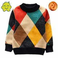 2021 boys sweaters baby stripe plaid pullover knit kids clothes autumn winter tops children sweaters boy clothing o neck new hhh