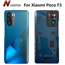 Original NEW For Xiaomi POCO F3 Back Glass Battery Cover Panel Rear Door Housing Case With Camera Lens Replacement Parts