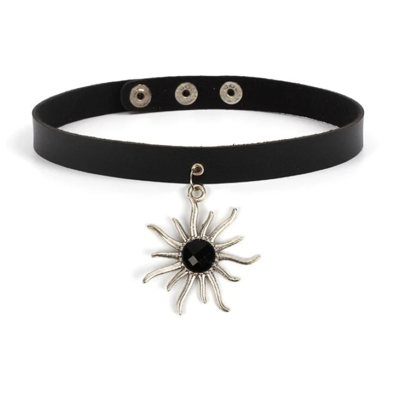 Goth Trendy Vintage Kraag Kettingen Sieraden Hanger Zonnebloem Pu Leather Choker Ketting Party Gift Chocker Sieraden Goth Trendy Vintage Kraag Kettingen Sieraden Hanger Zonnebloem Pu Leather Choker Ketting Party Gift Chocker Sieraden