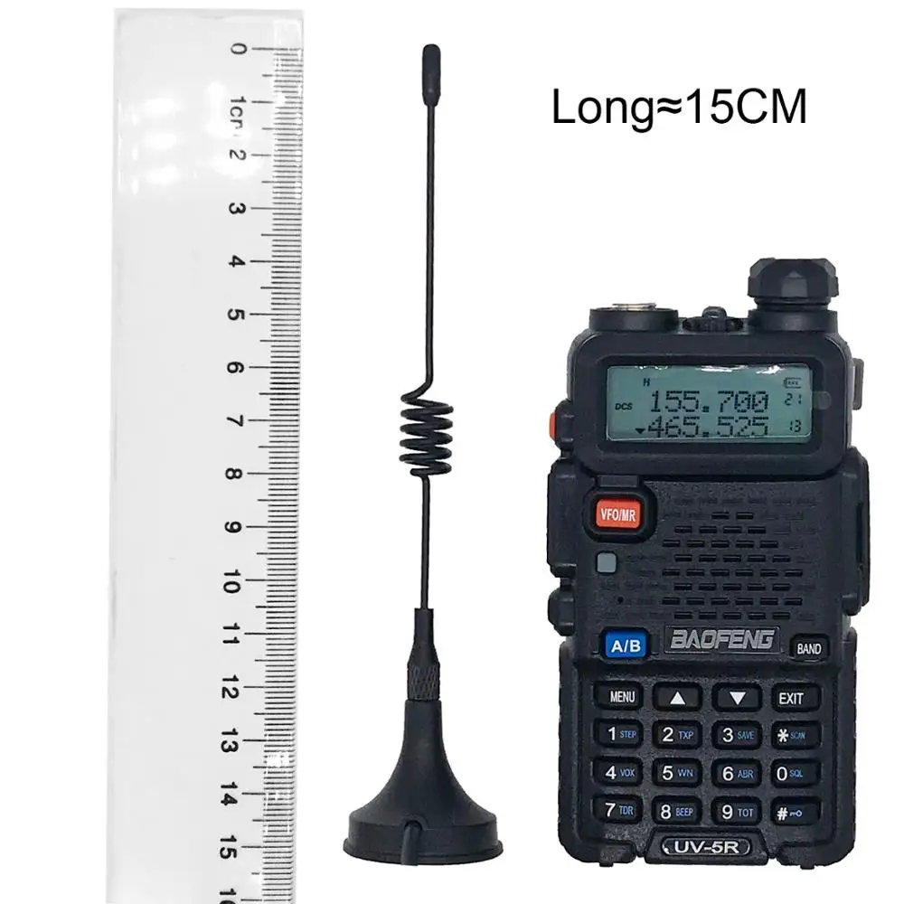 Антенна BAOFENG с высоким коэффициентом усиления для BF-888S, UV-5R, для использования в автомобиле, автоматический магнит, для активного отдыха, необходимые аксессуары, cb радиостанция, RG-174