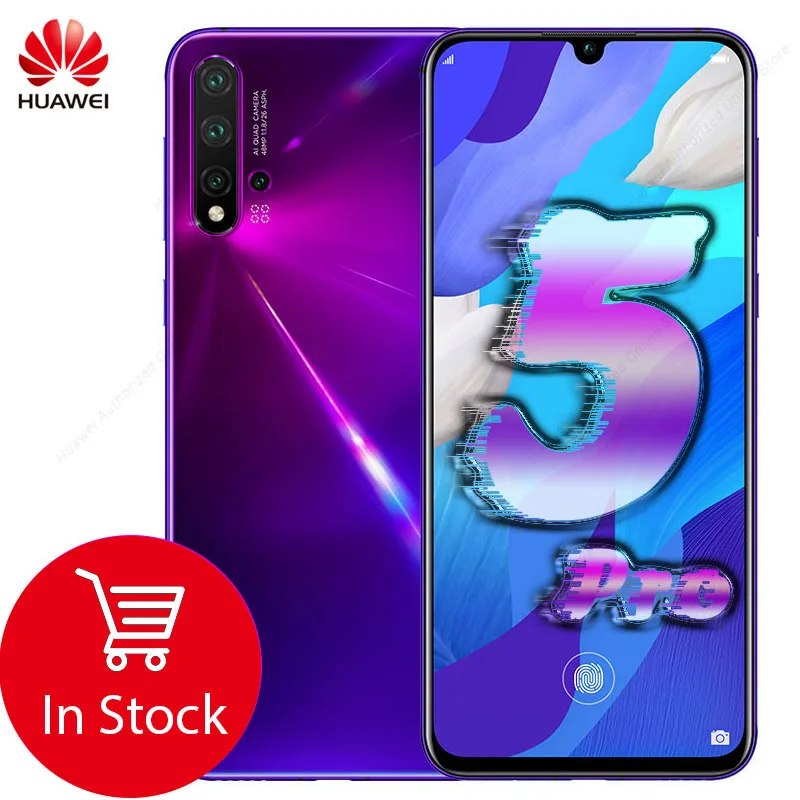 Оригинальный HuaWei Nova 5 Pro мобильный телефон 8 Гб 128 ГБ Восьмиядерный 6 39 ''oled экран