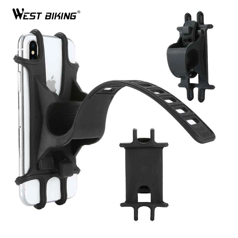 

High Quality Silicone Bicycle Phone Holder for IPhone Universal Motorcycle Bike Stand GPS Bracket for 4.0-6.5inch Mobile Phone