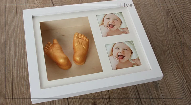 3D детская ручная форма нога печать фоторамка DIY штукатурка литье комплект стерео клон отпечаток руки Мемориал растут запись сувенир