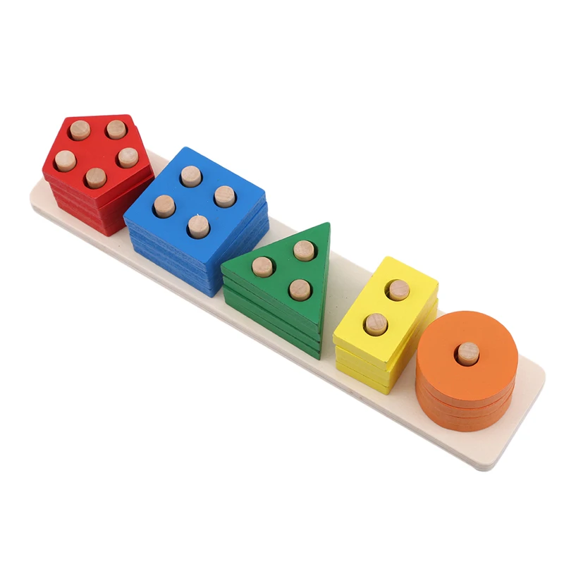 

Kids Toys Wooden Toys Montessori Materials Geometry Shape Cognitive Matching Game Puzzle Toy Early Educational Toys For Children