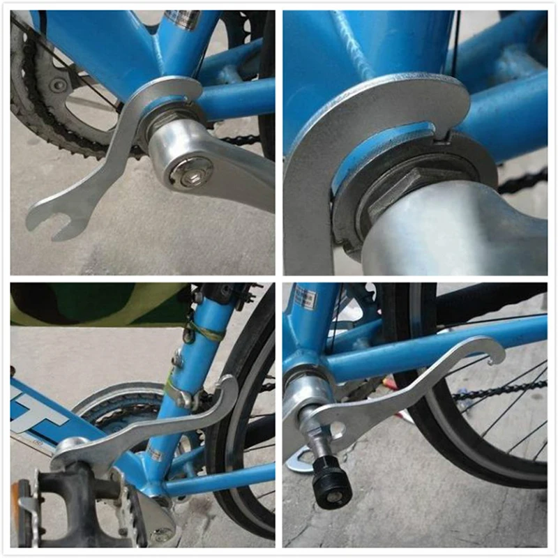 

Bike Accessories Bicycle Repair Tools Mountain Bike Bottom Bracket Remover Pedal Wrench BB Tail Hook Spanner 15-16mm