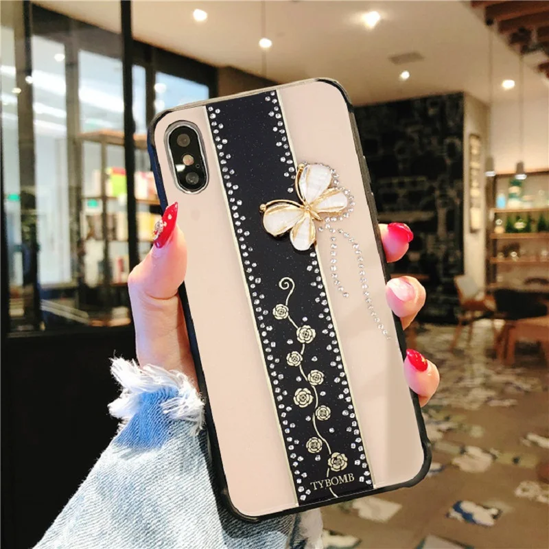Новая оправа для телефона с кристаллами и бриллиантами чехол iPhone 6 7 8 plus X XS XR MAX