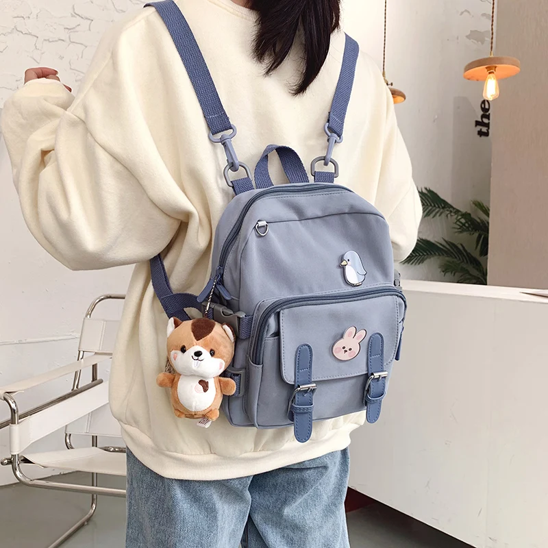 Travle School Backpacks Fashion Mini Backpack Women Kawaii Shoulder Bag for Teenage Girls Multi-Function Small Bagpack Ladies