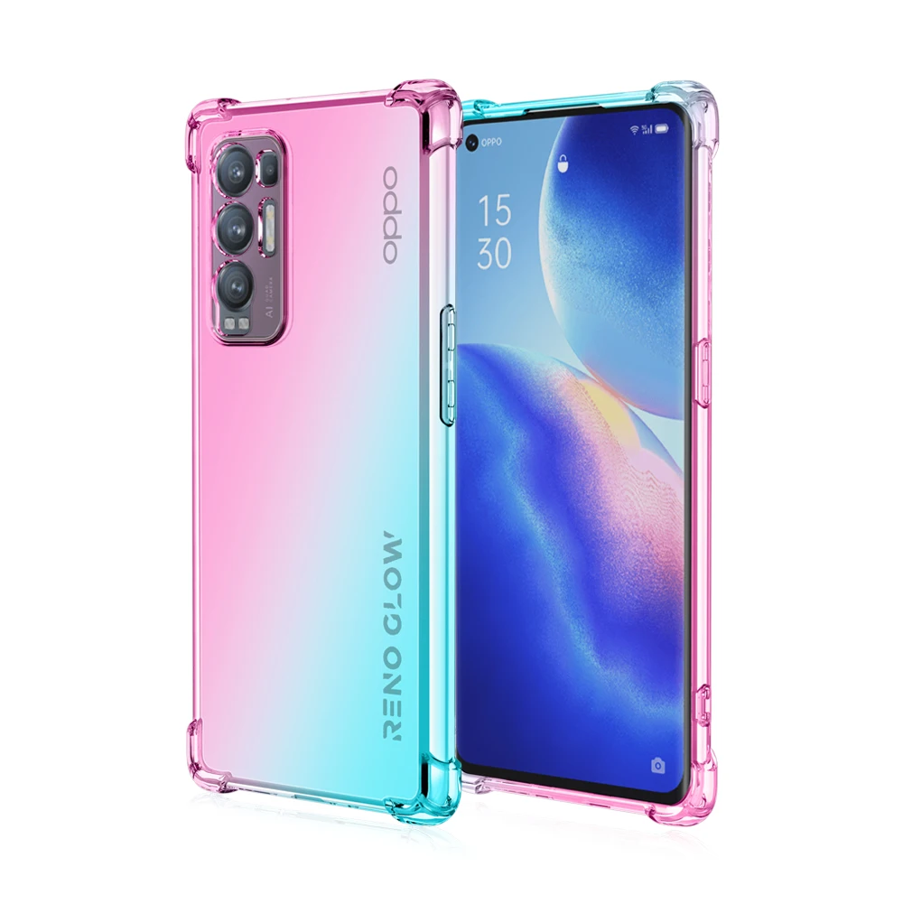 transparent gradient color phone cases for oppo realme narzo 50i narzo 50a realme gt neo2 realme 8i a55s 5g soft silicone cover free global shipping