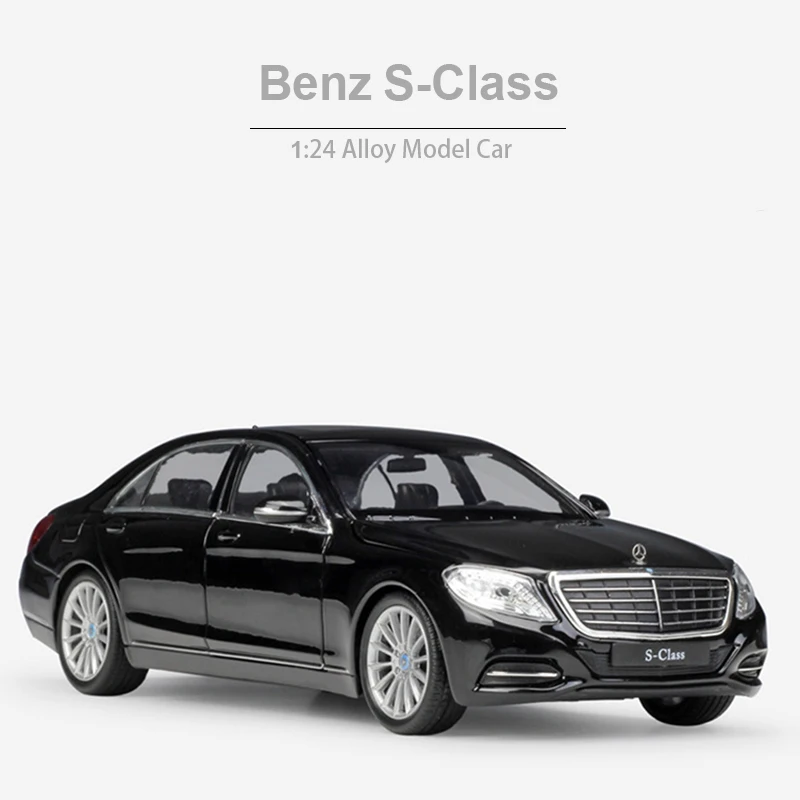 

1:24 Benz S-Class модель автомобиля из сплава, литой металлический игрушечный автомобиль, металлическая Игрушечная модель автомобиля, модель моде...