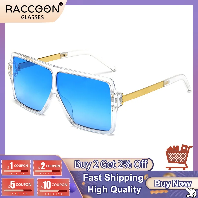 

2022 New Fashion Oversized Sunglasses Women Luxury Brand Design Square Big Frame Sun Glasses Lady Vintage Uv400 Shades Eyewear