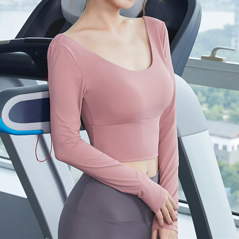 Женские пикантные рубашки с открытой спиной для йоги Willard футболки длинным