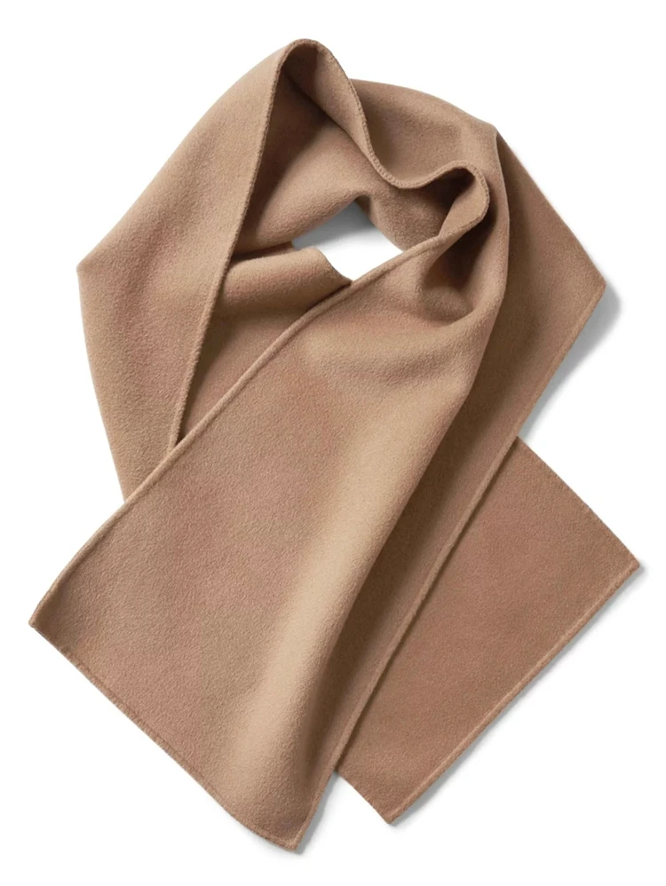 Шарф ручной работы Классический верблюжий черный серый 90% шерсть 10% кашемировый