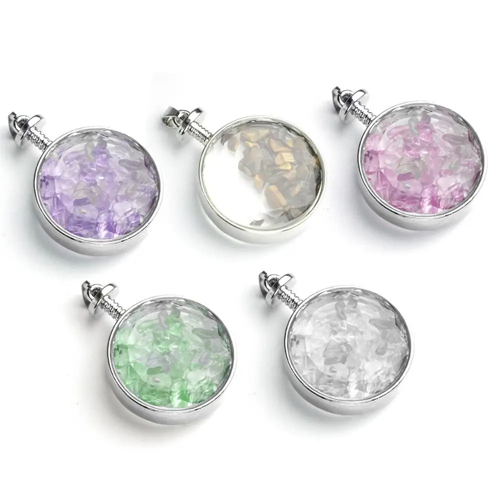 Кулон с кристаллами в виде бутылки желаний ожерелье чакрами камень рейки Вика