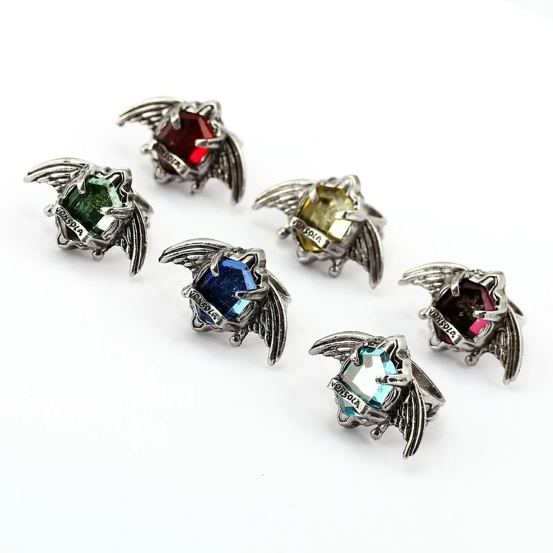 

Оптовая продажа, 5 шт., японский аниме HITMAN REBORN! Кольца с бриллиантами в стиле ретро, 6 цветов