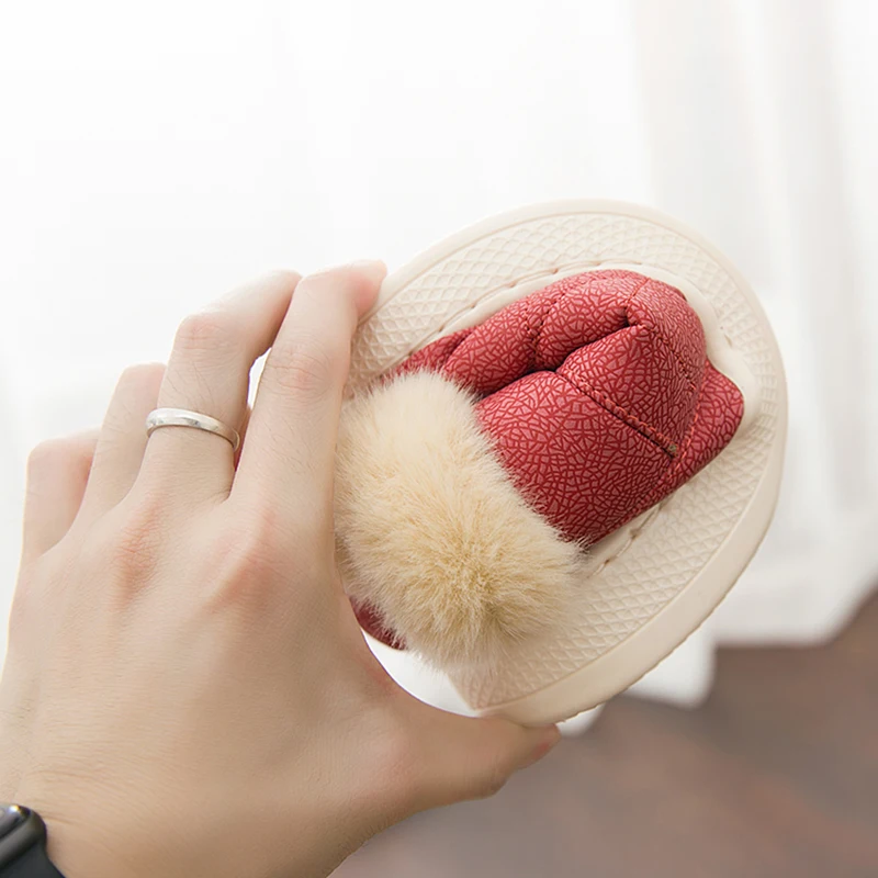 Женские ботинки зимние теплые меховые ботильоны водонепроницаемая пара теплых