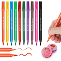 10pcs food coloring marker edible hook line drawing pens dual ended nibs 100 safe and edible for for diy painting food