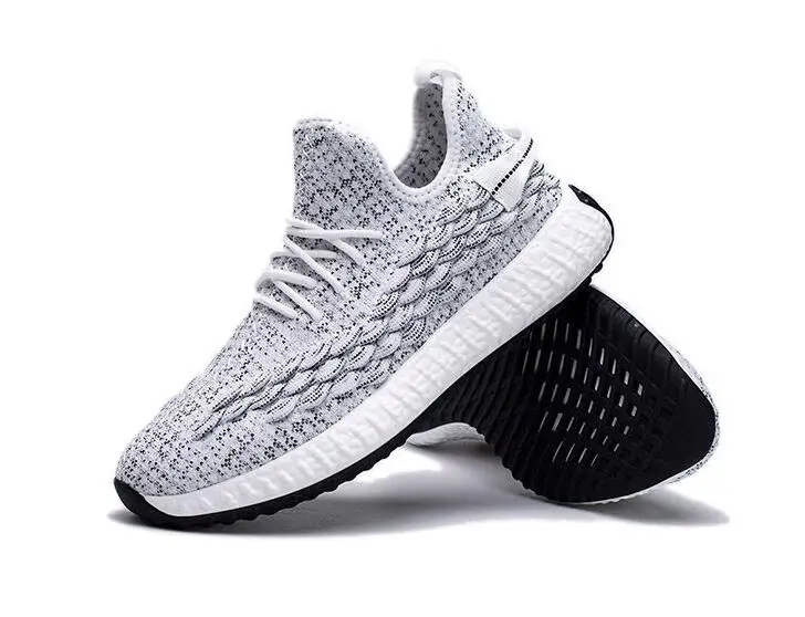 Мужские дышащие Нескользящие кроссовки Вулканизированная подошва сетчатые на