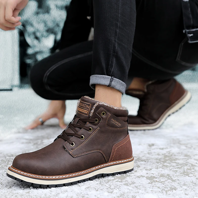 LUFUFMA брендовая зимняя теплая верхняя одежда Сапоги вестерн способный