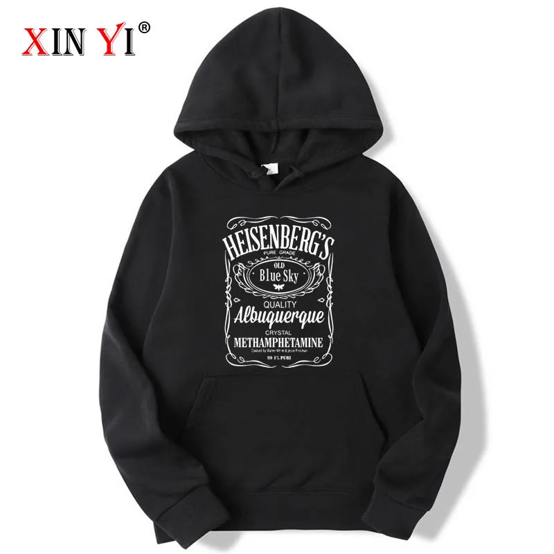 

XIN YI Fashion Brand Men's Hoodies heisenberg printing Blended cotton Spring Autumn Male hip hop autumn hoodies tops Sweatshirts