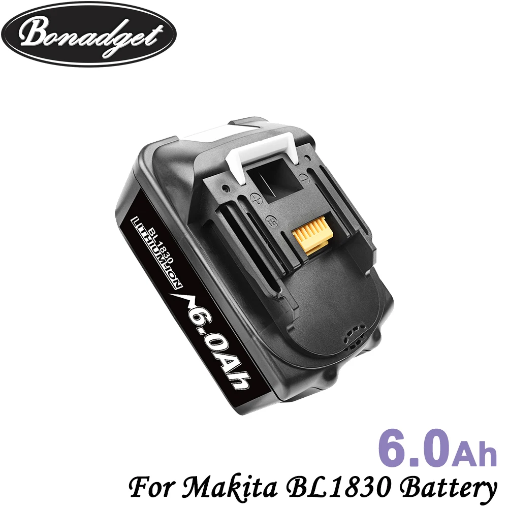 Литий-ионный аккумулятор Bonadget для Makita BL1830 BL1815 BL1860 BL1840 194205-3 2 шт. | Электроника
