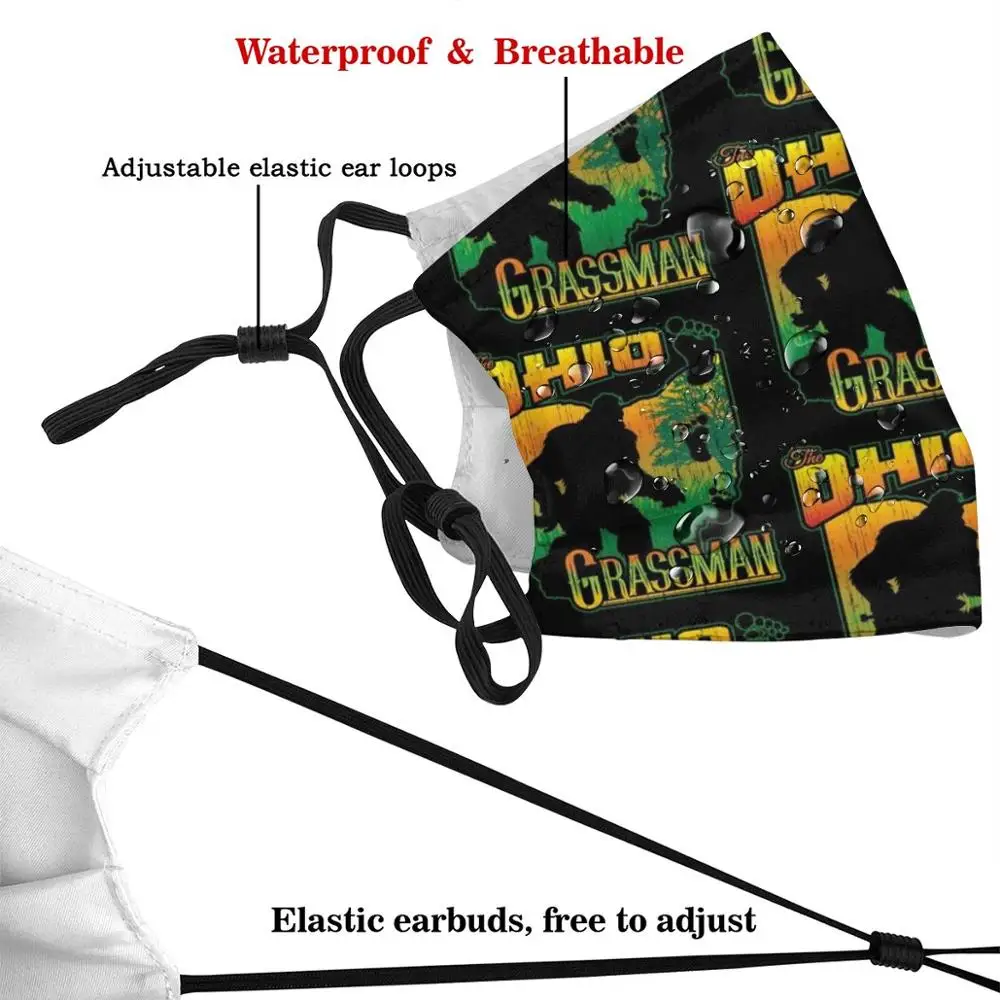 Маска для лица с забавным принтом Огайо пастбик многоразовая фильтрующая Pm2.2813