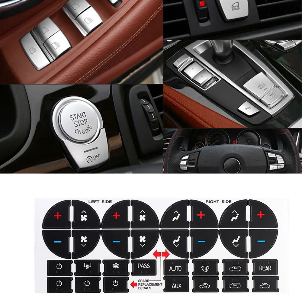 

AC Dash Button Sticker Repair For GM Tahoe Suburban Avalanche Silverado Yukon