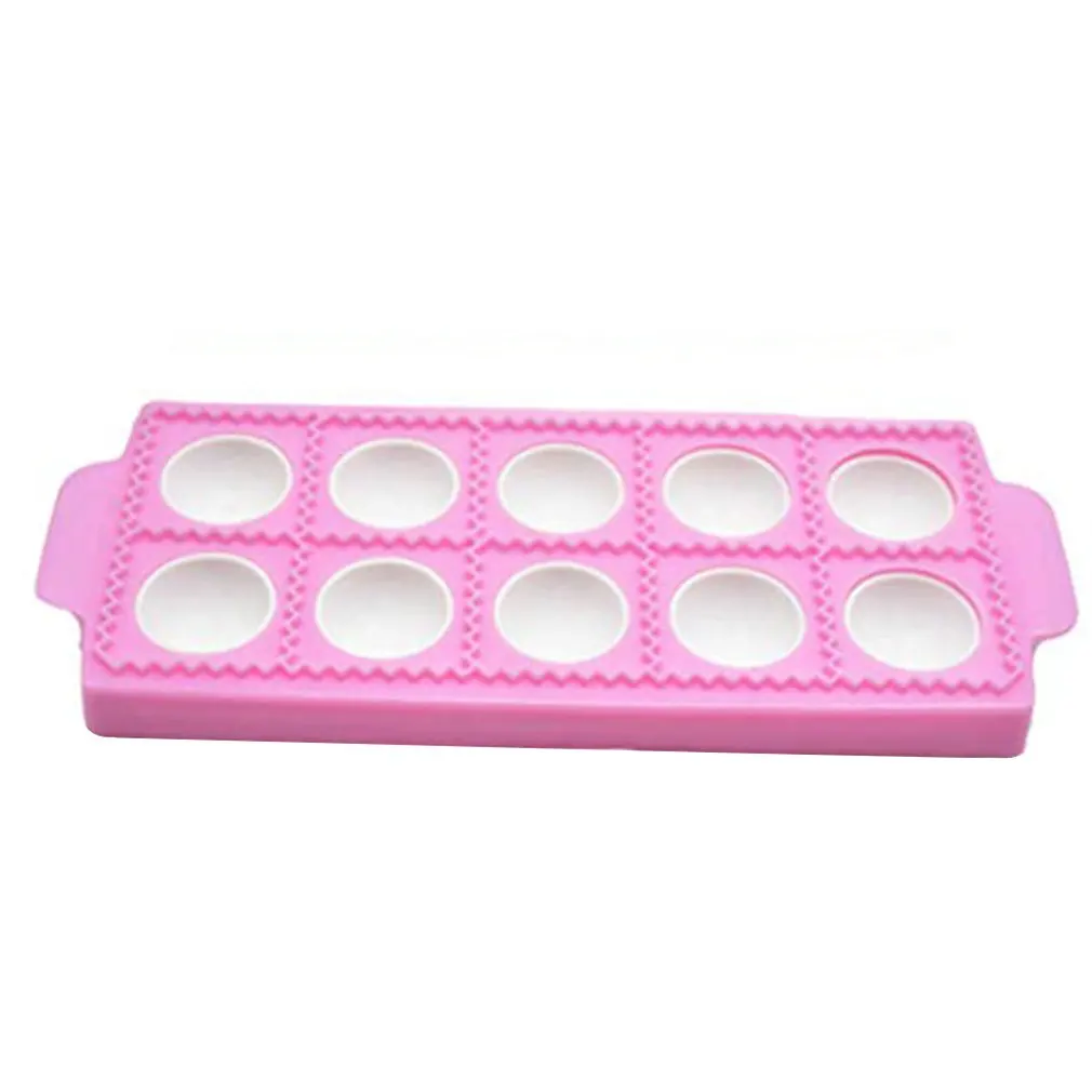 

10-Hole Plastic Ravioli/Pierogi/Dumpling Maker Wrapper Empanada Press Mold Dough Cutter Pie Ravioli Dumpling Mould