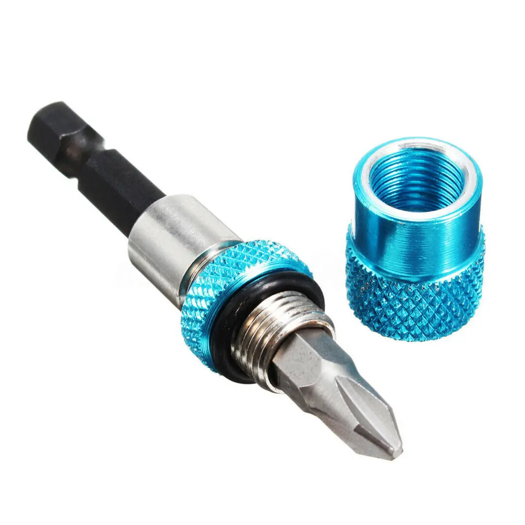

Adjustable 1/4in Hex Magnetic Tip Screw Bit Holder Screw Depth Quick Release
