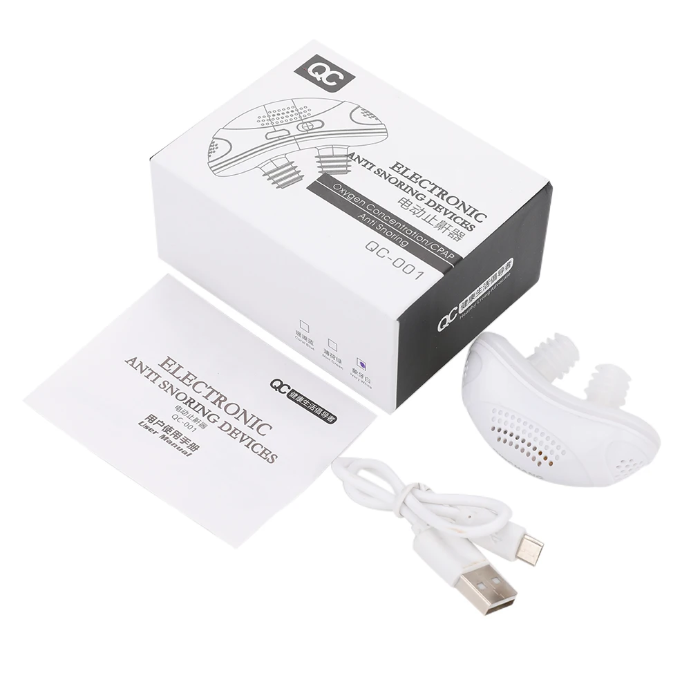 Электрическое устройство против храпа миниатюрное ограничитель дыхания в носу