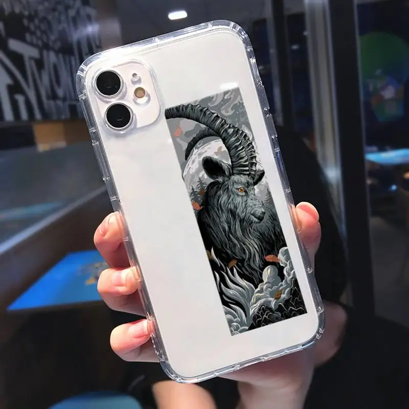 

Hard Chinese style Ferocious Beast dragon tiger Phone Case Transparent soft For iphone 6 6s 7 8 11 12 plus mini x xs xr pro max