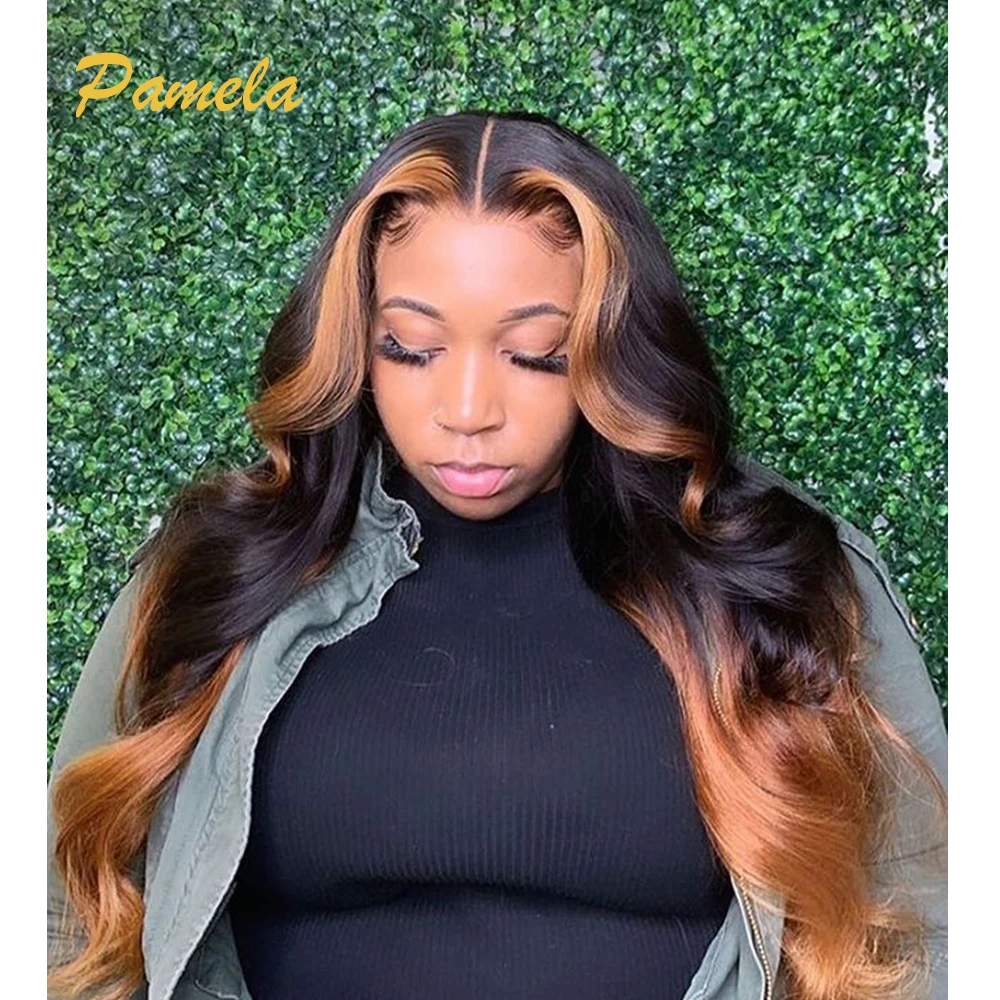 

Парики из натуральных волос с эффектом омбре, 13 х6 дюймов