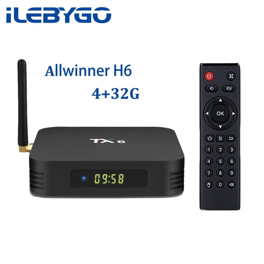 4GB 32GB Ilebygo Smart tv Box Android 9,0 Tanix TX6 Allwinner H6 4 Гб ОЗУ 32 Гб ПЗУ 32G поддержка 4K H.265 2,4G WiFi 2G16G медиаплеер - Цвет: 4GB 32GB