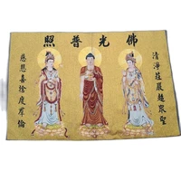 chinese thangka embroidery handmade silk light of buddha painting