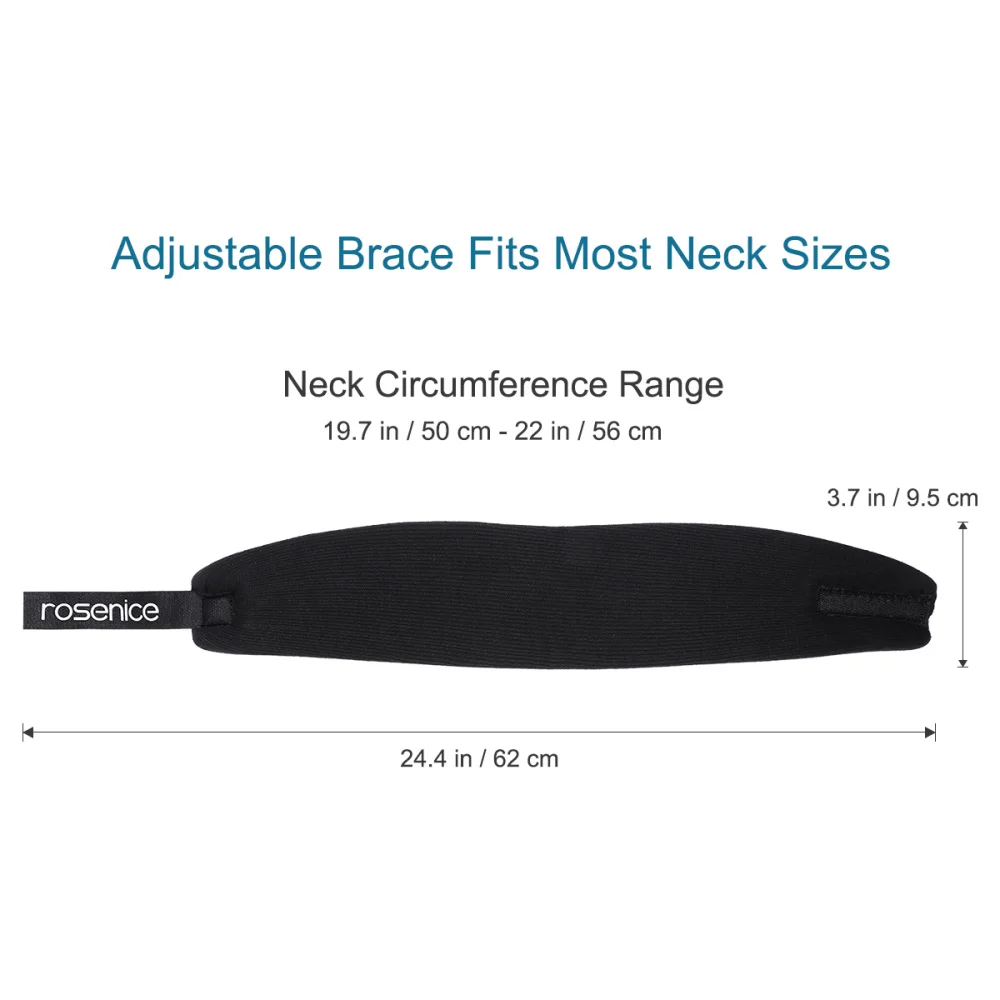 

ROSENICE Neck Support Brace Cervical Collar Cervical Collar One Size (Black)