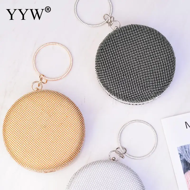 

Fashion Women Clutch Bag Evening Bag With Diamonds Design Polyester Soft Women Ladies Wedding Party Mini Purse Female Clutches