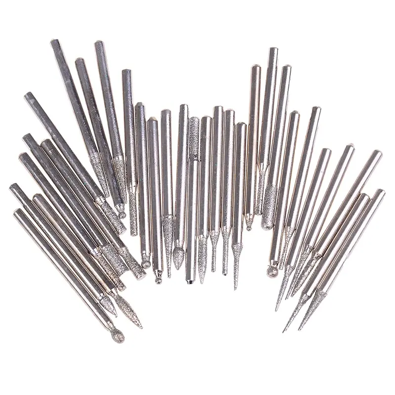 

30Pcs 3mm Bits Head Grinding Needle Carving Polishing Drill Tool