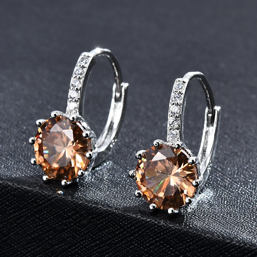 2020 NEW 11 Colors Elegant Drop Earrings Women Jewelry Cubic Zircon Dangle Korean Wedding Accessories | Украшения и аксессуары