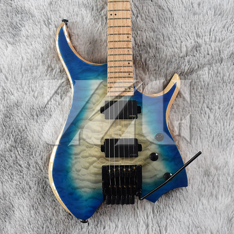 Горная гитара без головы электрическая кожаный корпус стеганый Мужской Топ 5 шт.