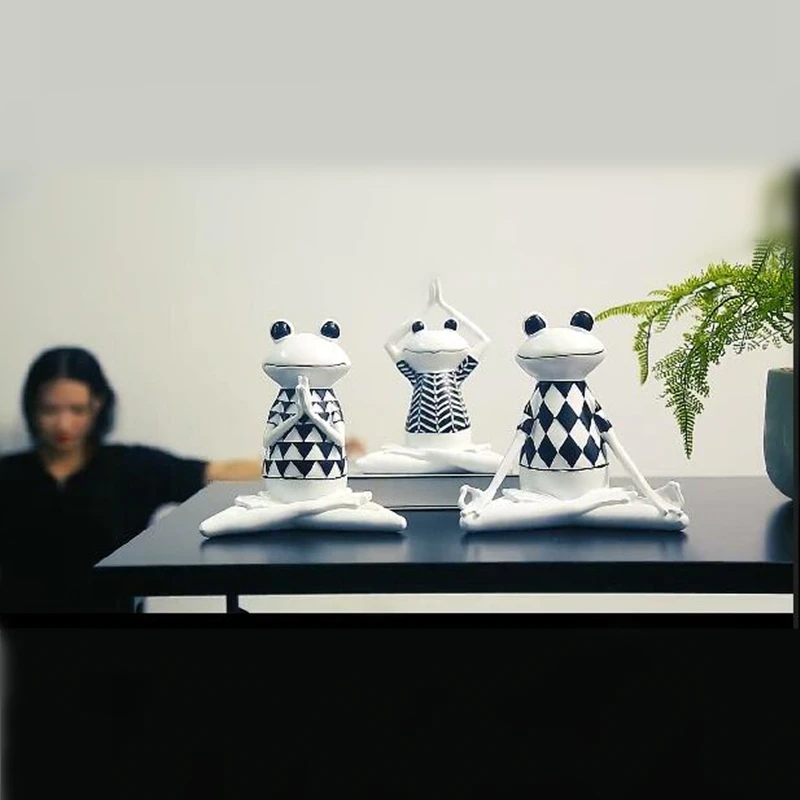 

Скандинавские индивидуальные украшения для йоги, лягушки из смолы, магазин детской одежды, маленькие животные, украшения для йоги, студийны...