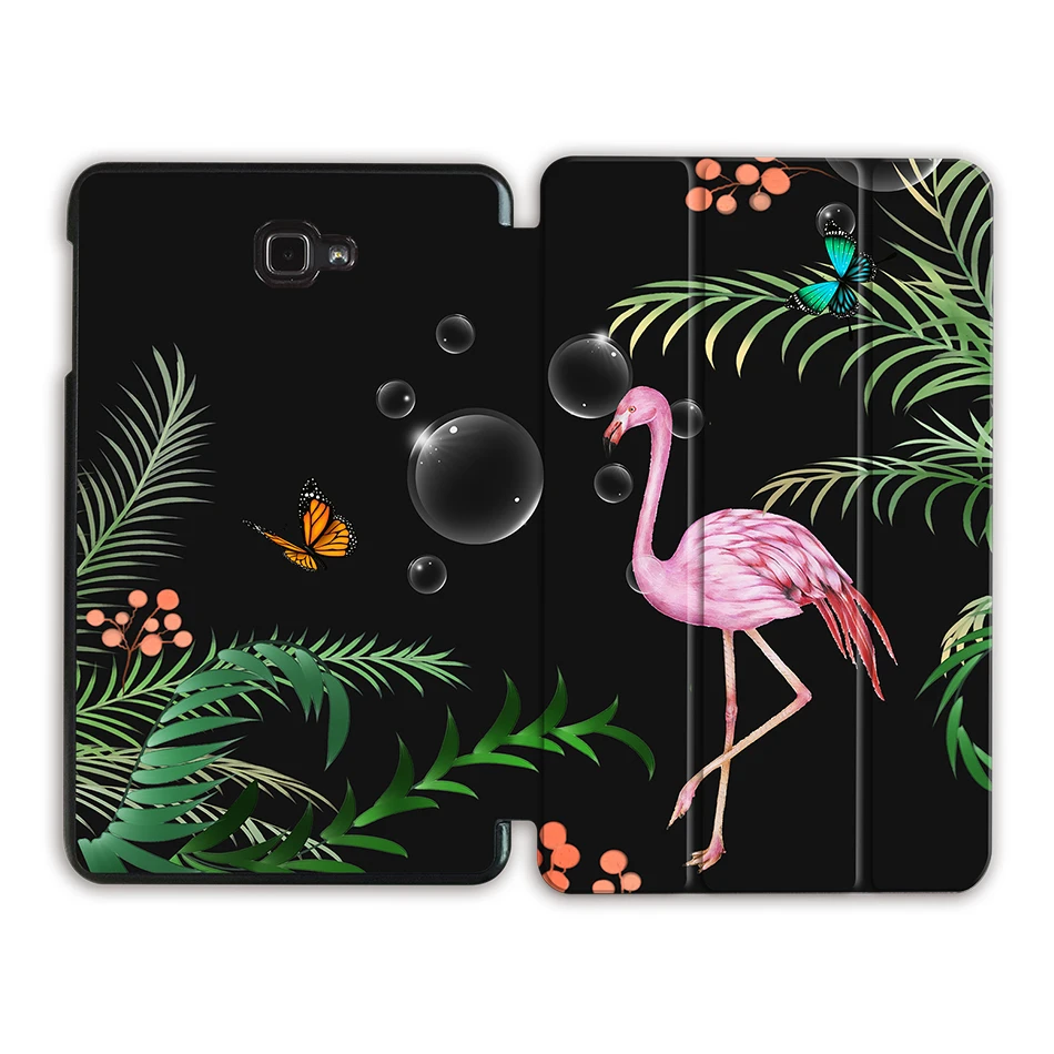 SS18 Чехол MTT с фламинго для samsung Galaxy Tab A A6, 10,1 дюймов, Складной флип-чехол из полиуретановой кожи для планшета, чехол T580 T585 T580N T585N Funda - Цвет: SS18