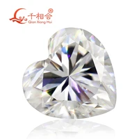 df gh white color heart shape diamond cut moissanite loose gem stone for jewelry making
