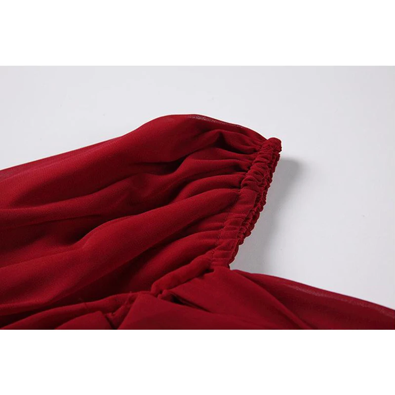 

French Vintage Draped Crop Blouses Puff Long Sleeve Slim Sexy Bodycon Shirts Square Collar 2021 Bownot Bandage Skinny Tops Mujer