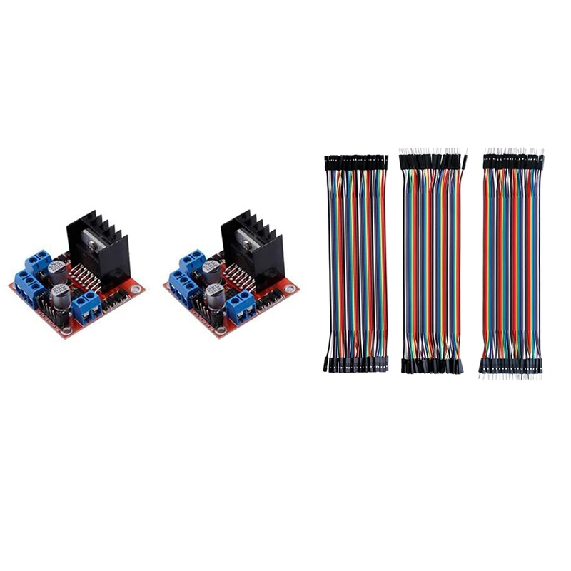 

L298N Motor Drive Controller Board Stepper Motor Control Module Dual H-Bridge with DC Motor and Smart Car Wheel