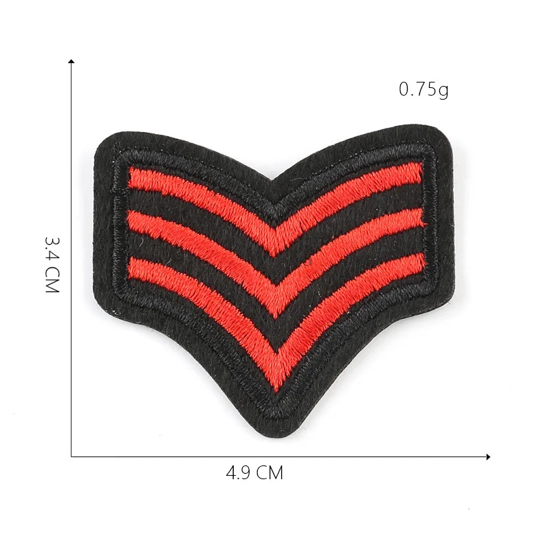 1-PCS-OO-6 Военный Ранг патчи Одежда аппликации вышитые полосы значки железа на аппликации наклейки в форме медали для одежды@ G - Цвет: 1-PCS-OO-6