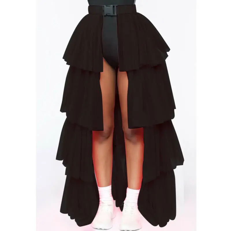 

Юбка-макси Женская, кружевная, Тюлевая, с многослойной пряжкой