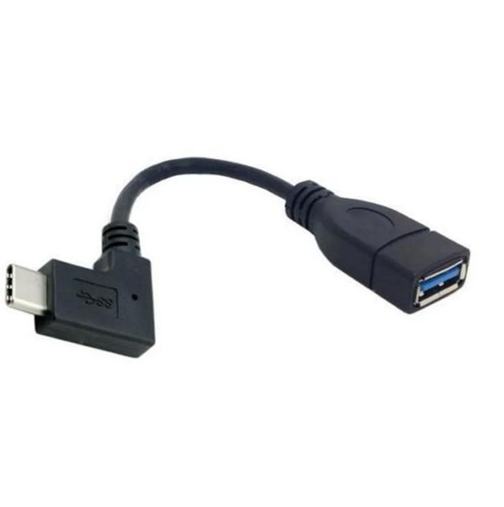 

90 градусов правый угловой USB-C USB 3,1 Тип C папа к женскому OTG кабель для передачи данных USB 3,0 3,1 Тип C штекер к женскому