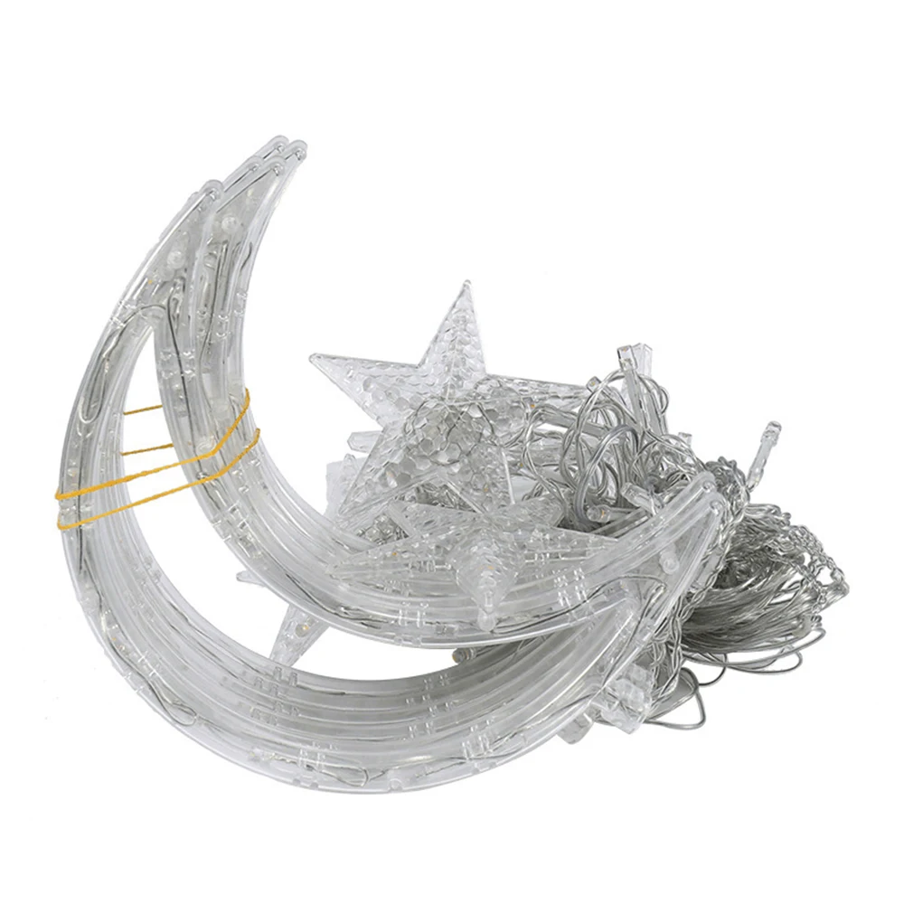Moon Star Lamp LED String Light Ins Christmas Holiday Lighting Indoor Bedroom Living Room Window Decoration 220V Fairy | Лампы и