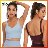 alo yoga 2021 summer new womens sports bra yoga exercise fitness tube top three color sexy shockproof underwear st20021